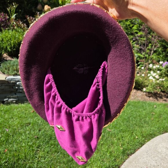 Vintage Embelished Wool Felt Ladies Hat, Perfect For A Lady Who Covers Her Hair main image 5